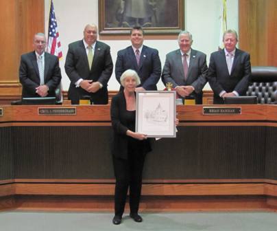 11-18-14 Donation of Lithograph of Original County Courthouse